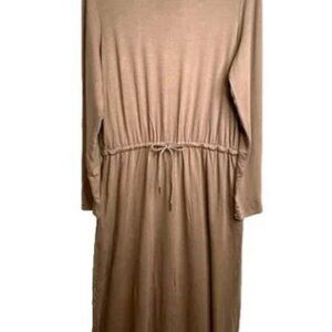Susan Graver Brown Long Sleeve Dress